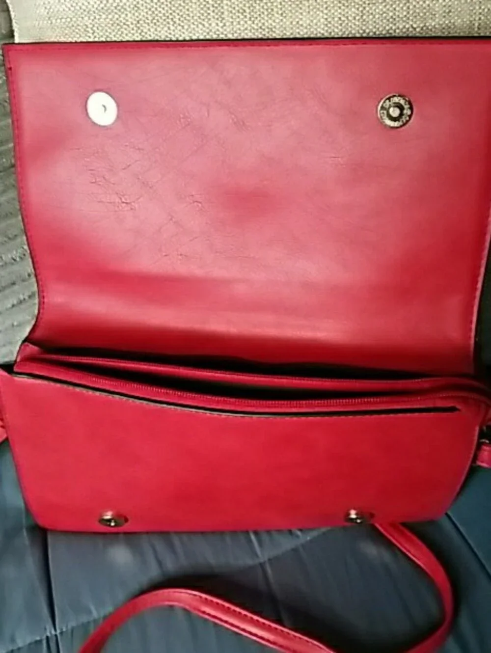 Macy's Red Studded Wristlet Clutch
